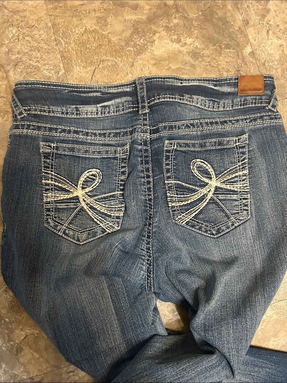 Wallflower Women's Dark Wash Bootcut Jeans - Picture 3 of 5